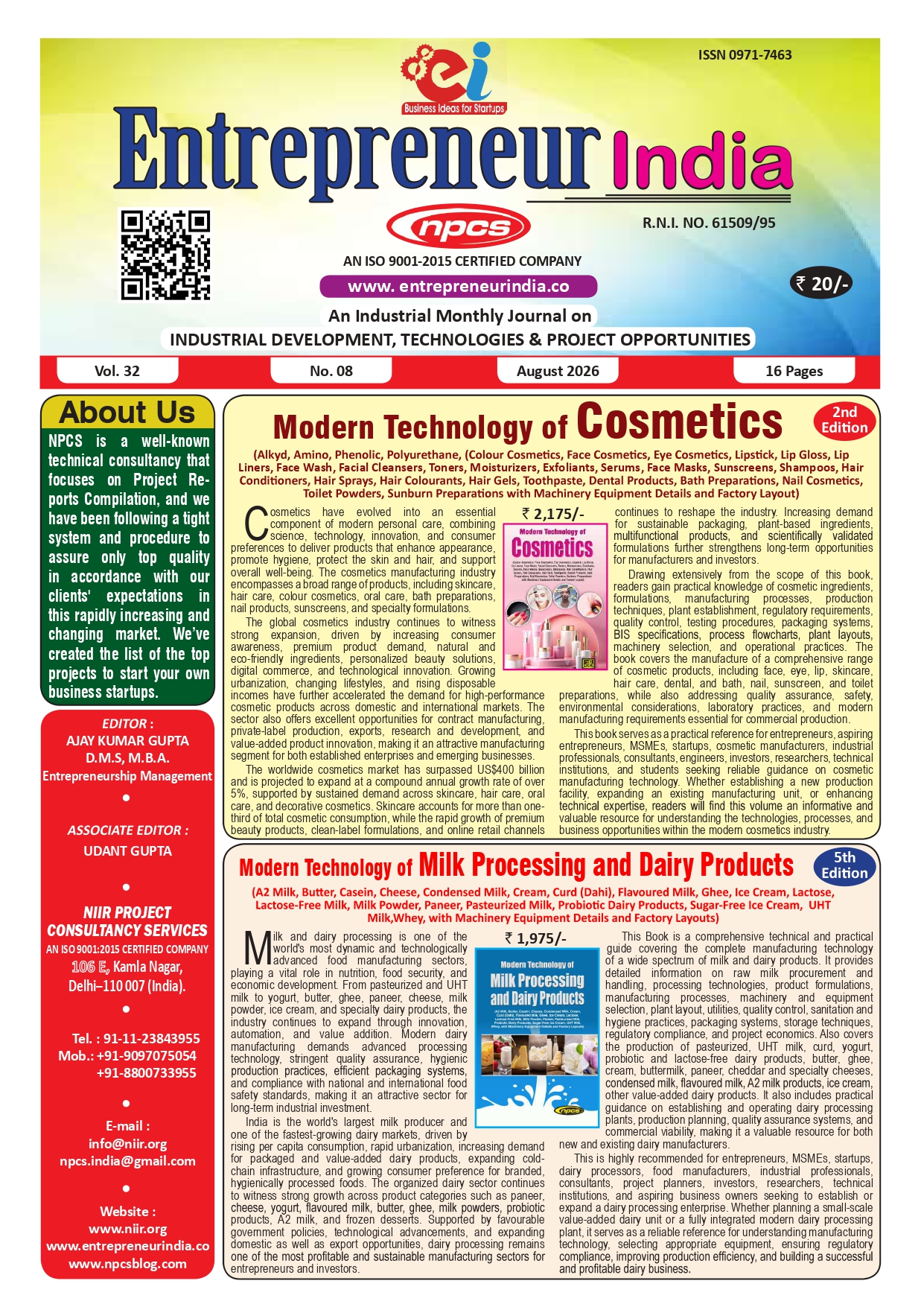 August 2026 Entrepreneur India Monthly Magazine