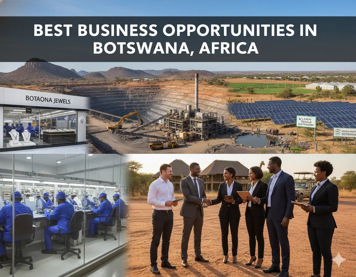 Best Business Opportunities in Botswana, Africa - Identification and Selection of right Project, Thrust areas for Investment, Industry Startup and Entrepreneurship Projects
