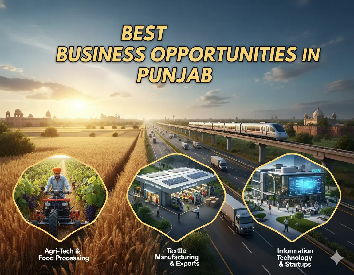 Best Business Opportunities in Punjab- Identification and Selection of right Project, Thrust areas for Investment, Industry Startup and Entrepreneurship Projects 