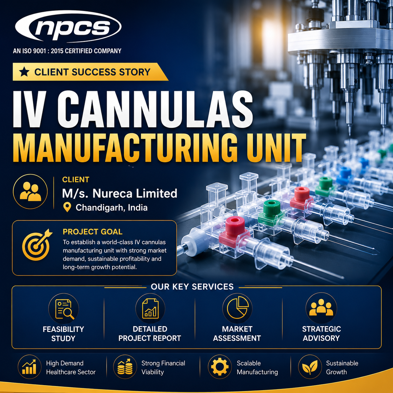 IV Cannulas Manufacturing Project for Nureca Limited