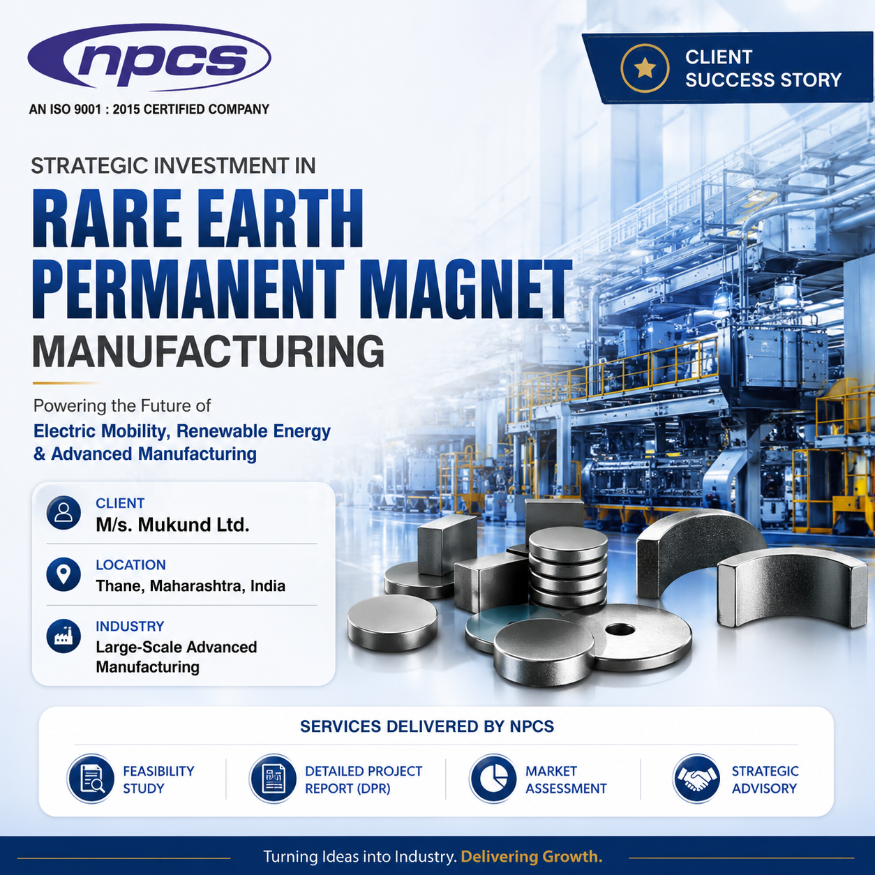 Strategic Investment in Rare Earth Permanent Magnet Manufacturing for Emerging Industrial Markets