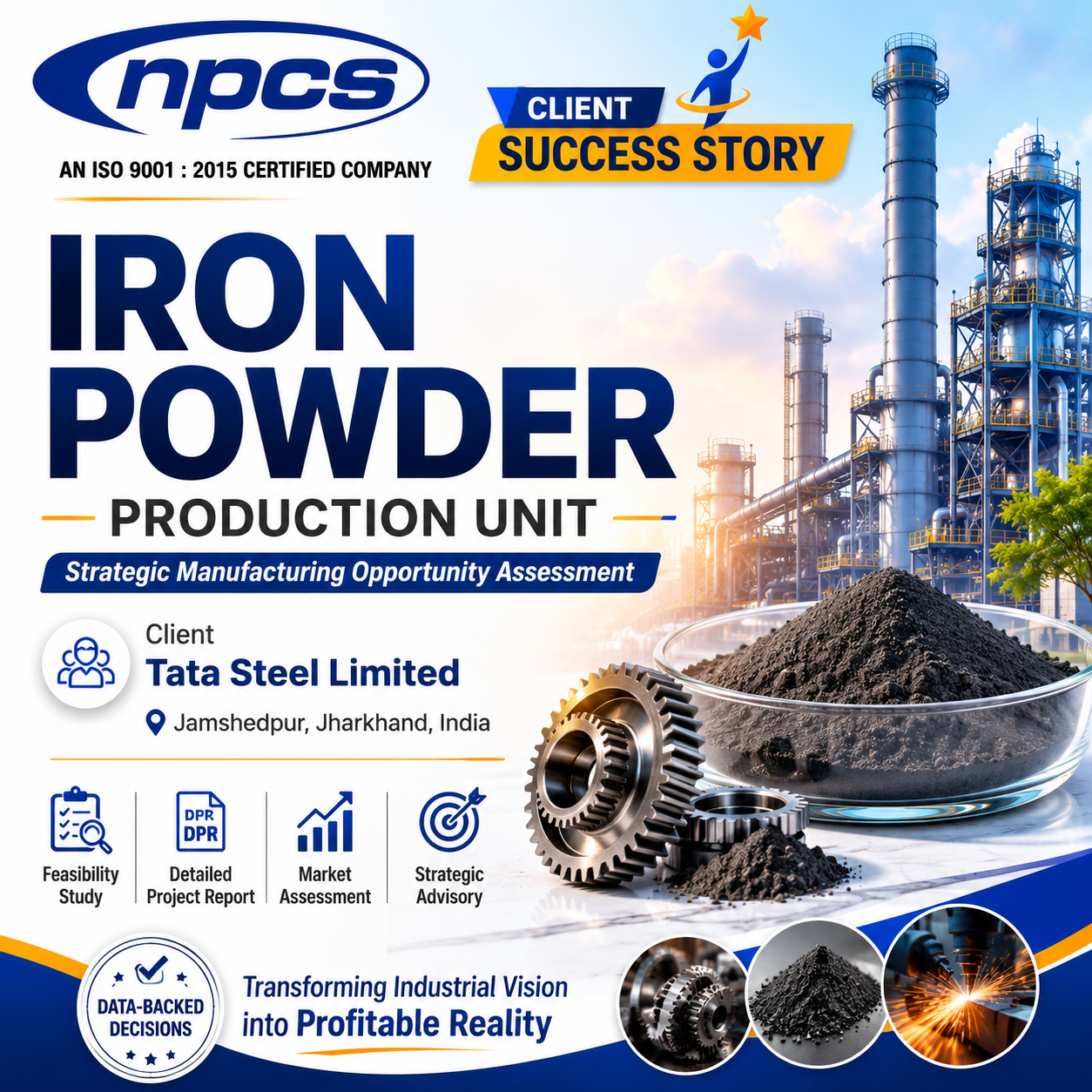 Tata Steel Explores Iron Powder Manufacturing Opportunity with NPCS Guidance