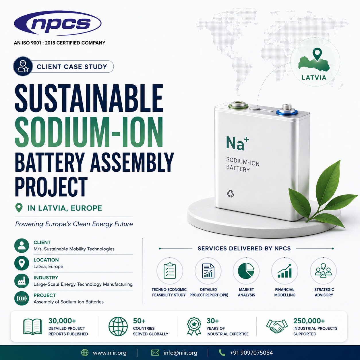 Sodium-Ion Battery Assembly Project in Latvia: From Concept Evaluation to Investment Readiness