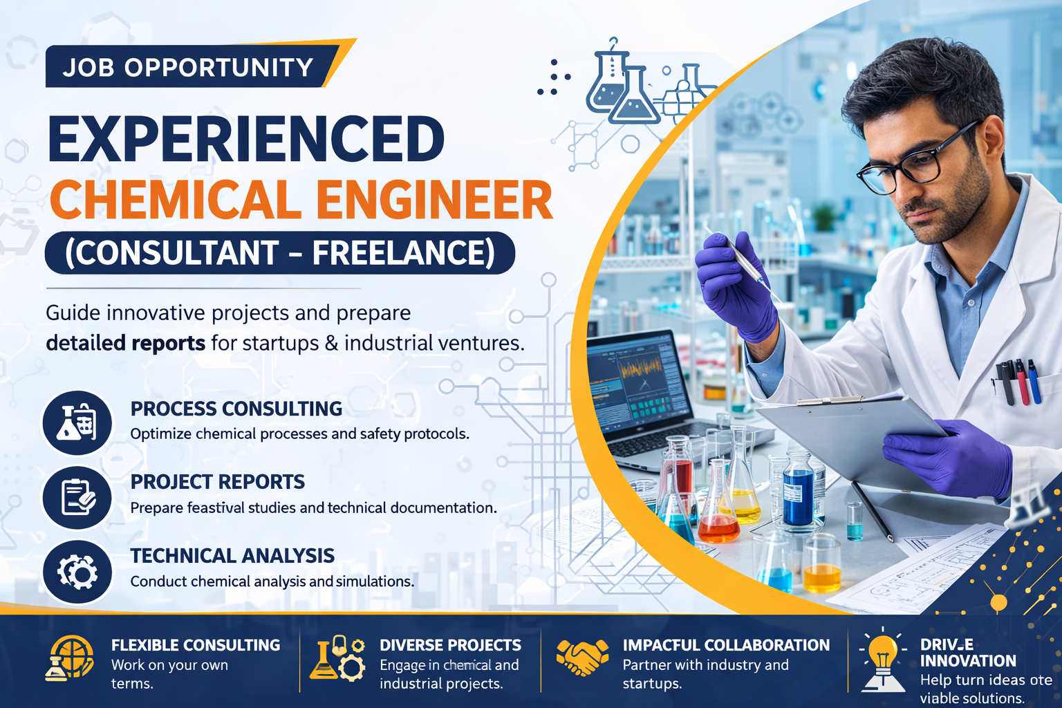 Experienced Chemical Engineer (Consultant – Freelance)