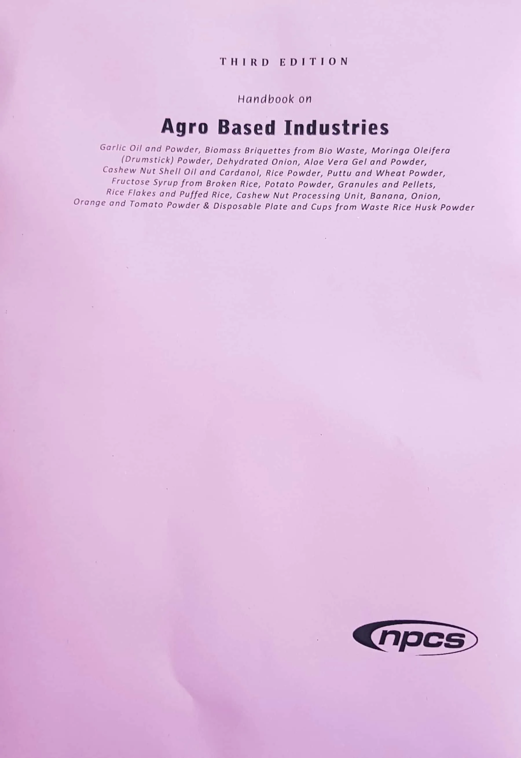 Agro Based Industries Book 