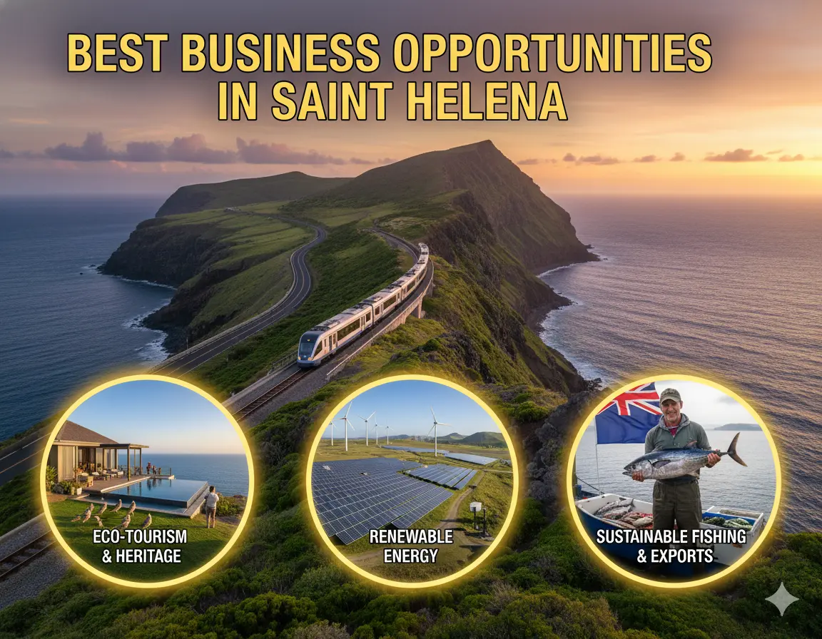 Best Business Opportunities in Saint Helena, Africa- Identification and Selection of right Project, Thrust areas for Investment, Industry Startup and Entrepreneurship