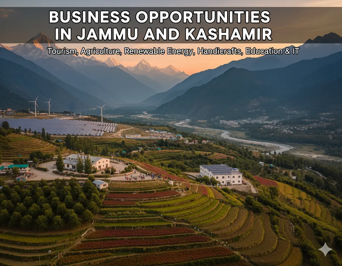 Best Business Opportunities in Jammu & Kashmir- Identification and Selection of right Project, Thrust areas for Investment, Industry Startup and Entrepreneurship Projects 