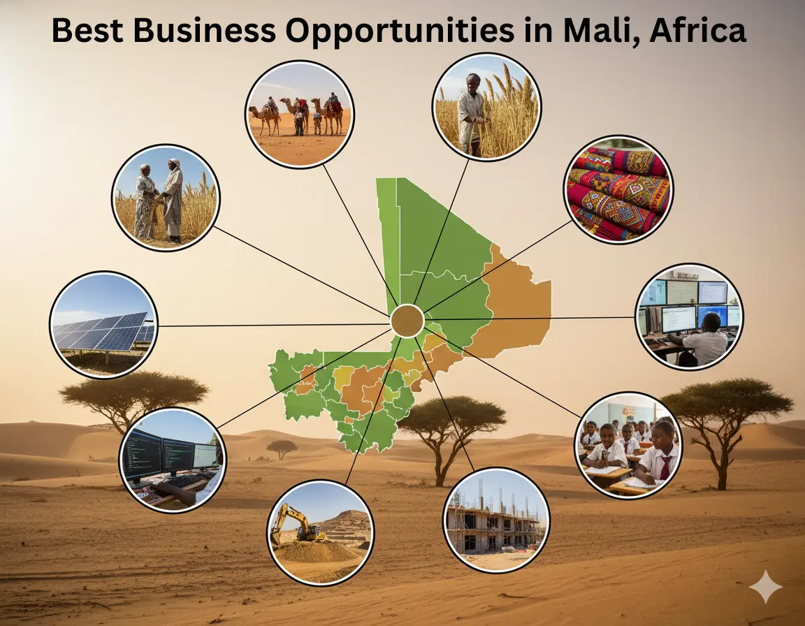 Best Business Opportunities in Mali, Africa- Identification and Selection of right Project, Thrust areas for Investment, Industry Startup and Entrepreneurship