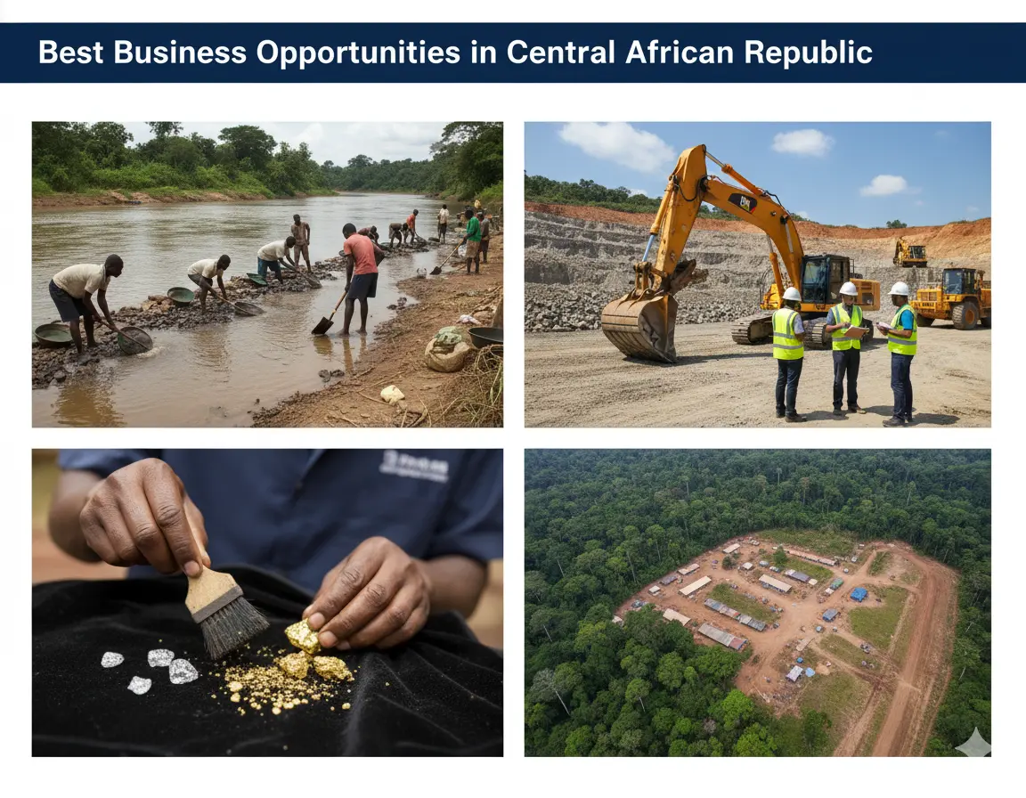 Best Business Opportunities in Central African Republic- Identification and Selection of right Project, Thrust areas for Investment, Industry Startup and Entrepreneurship