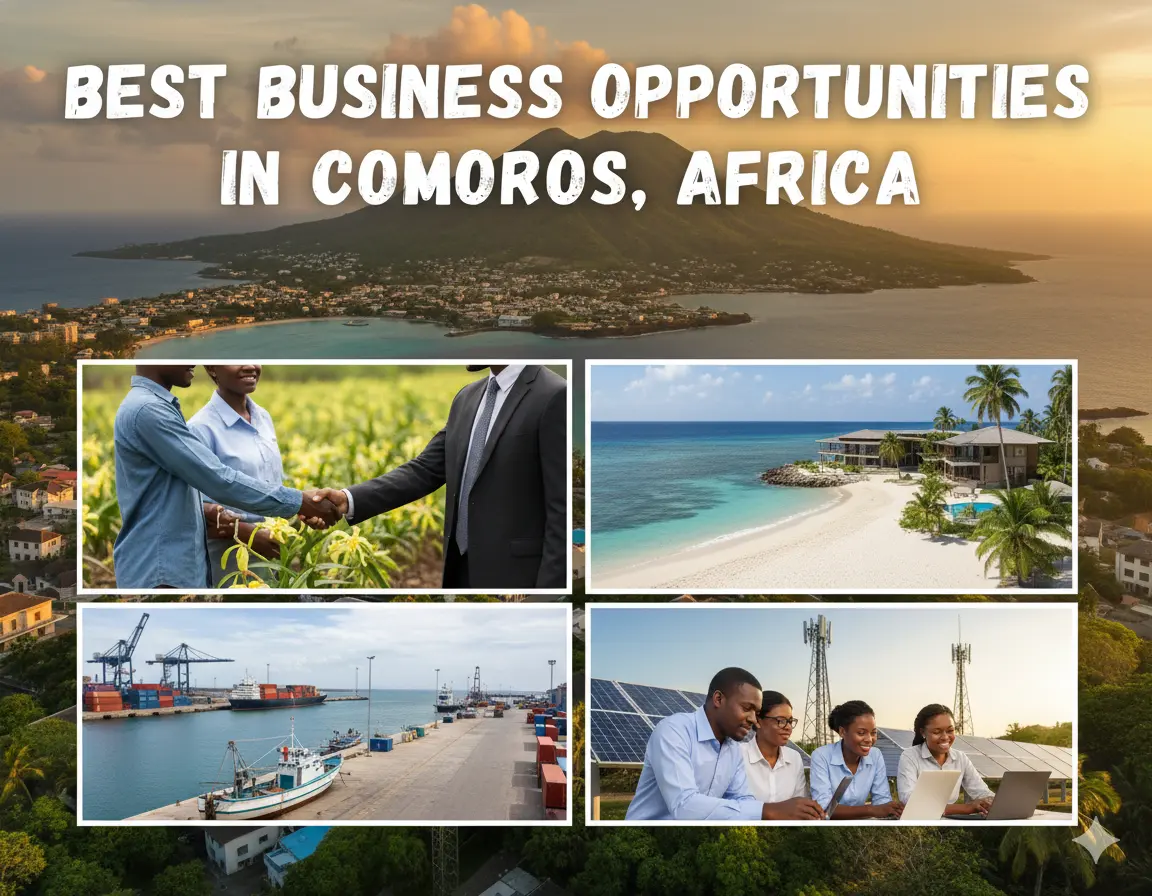 Best Business Opportunities in Comoros, Africa- Identification and Selection of right Project, Thrust areas for Investment, Industry Startup and Entrepreneurship