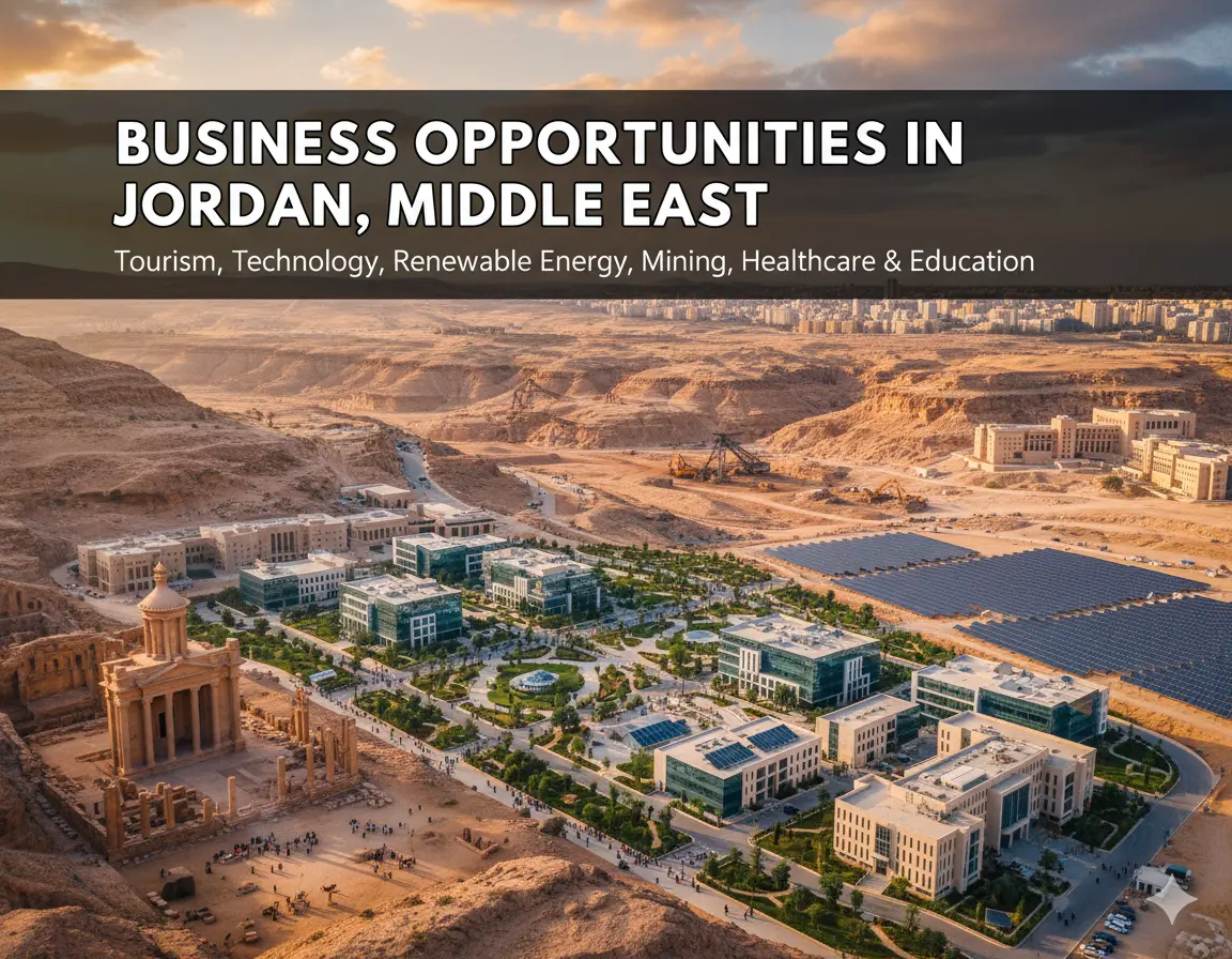 Best Business Opportunities in Jordan, Middle East - Identification and Selection of right Project, Thrust areas for Investment, Industry Startup and Entrepreneurship